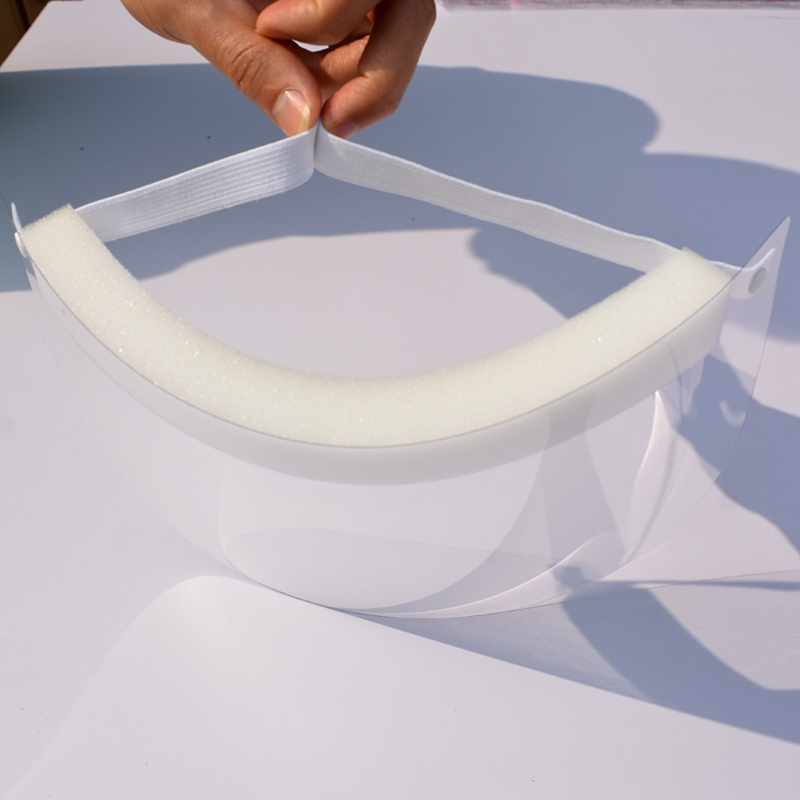 Protector facial de plástico antivaho de luz transparente para cubrir la cara